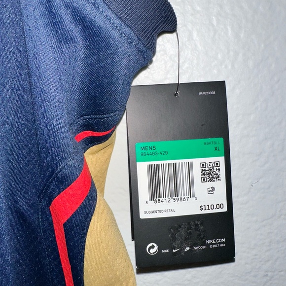 Nike NBA New Orleans Pelicans Brandon Ingram #14 Navy Blue Jersey Size XL NWT - Picture 4 of 6